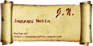 Jagyugy Netta névjegykártya